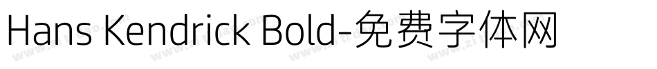 Hans Kendrick Bold字体转换